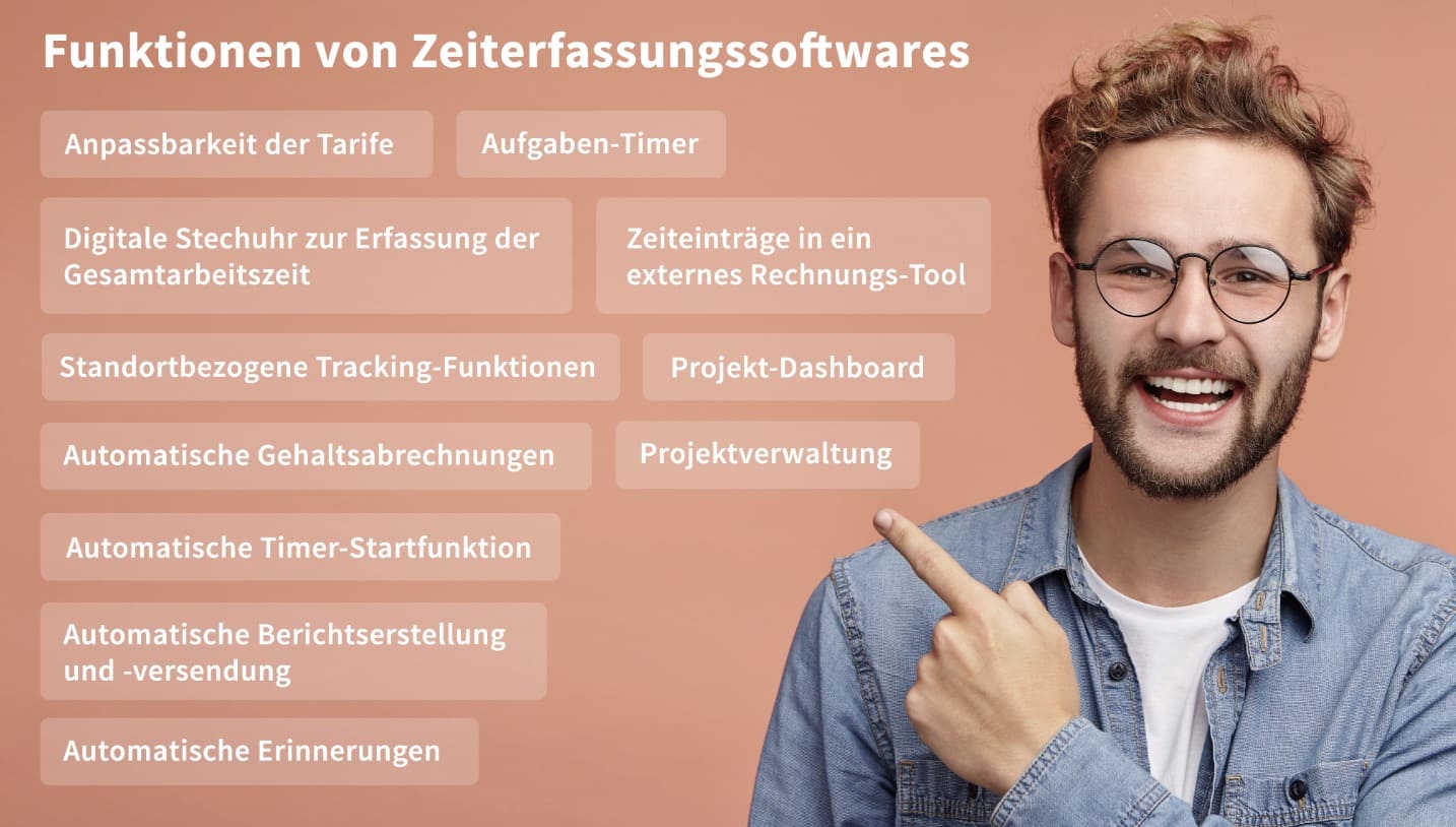 Funktionen von Zeiterfassungssoftware